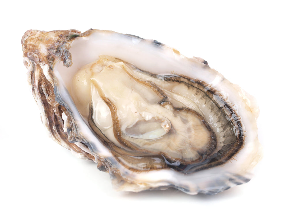 A Fanny Bay Oyster served in the half shell.