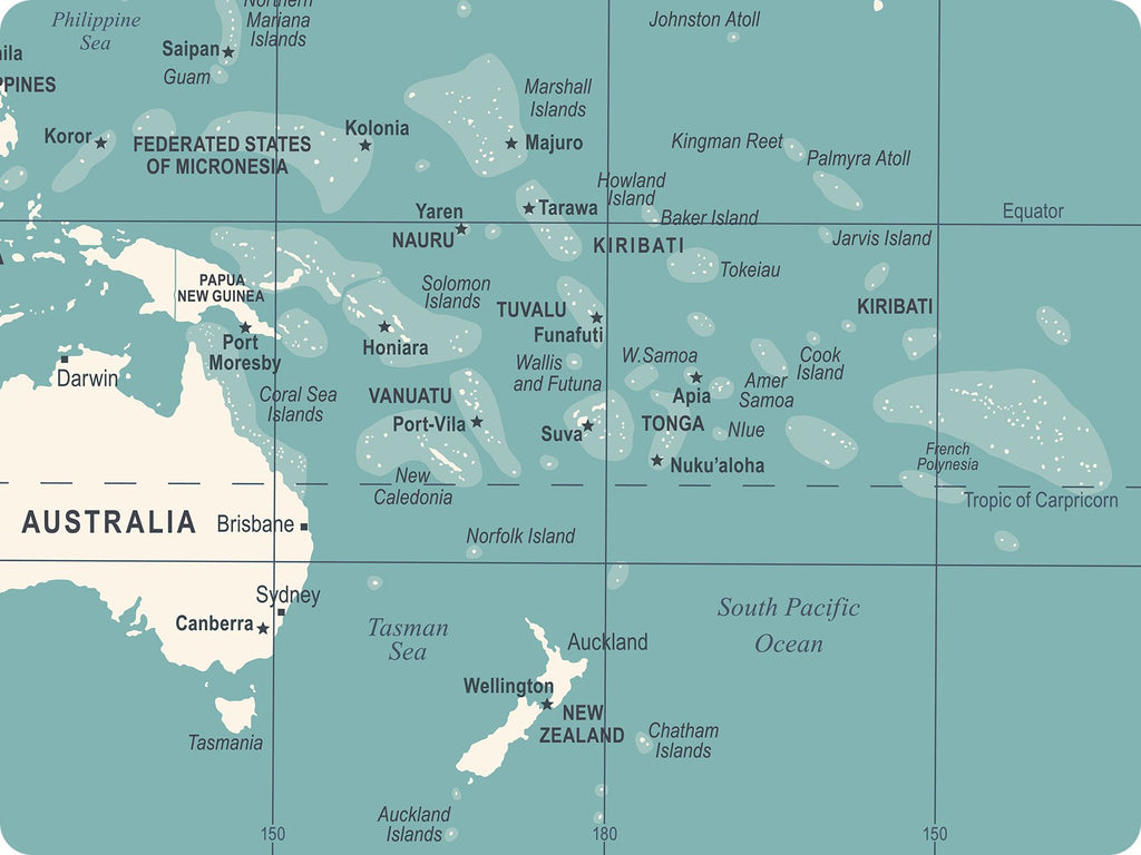 Oceania - Oceania is a geographic region that includes Australasia, Melanesia, Micronesia and Polynesia.