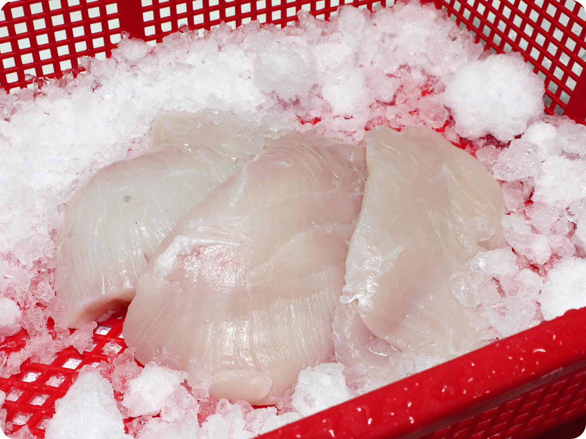 Halibut Cheeks (fresh, wild) by the pound Epicurean Seafood